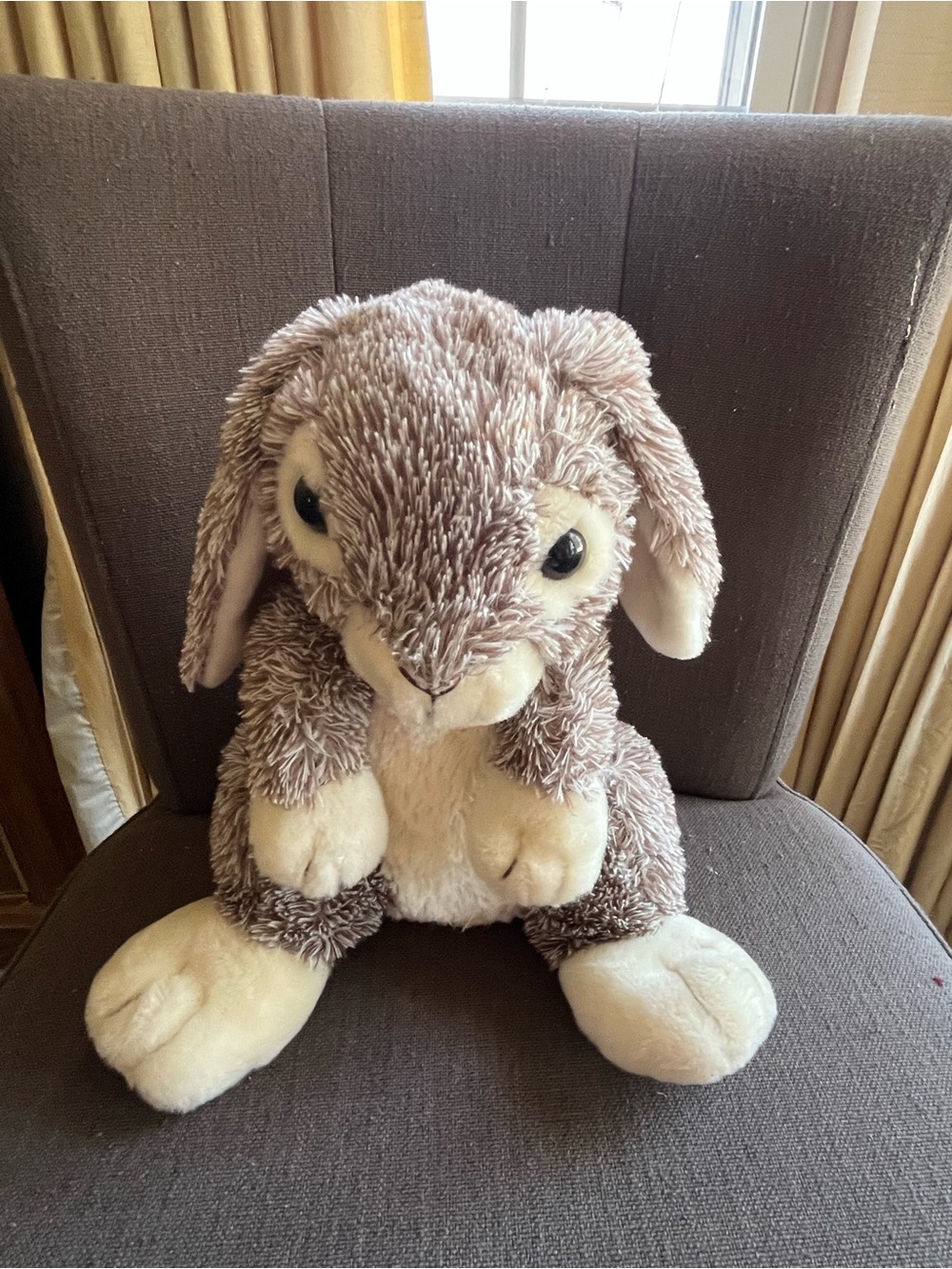 Teddi Plush Bunny - Brown and Cream Soft Stuffed Rabbit